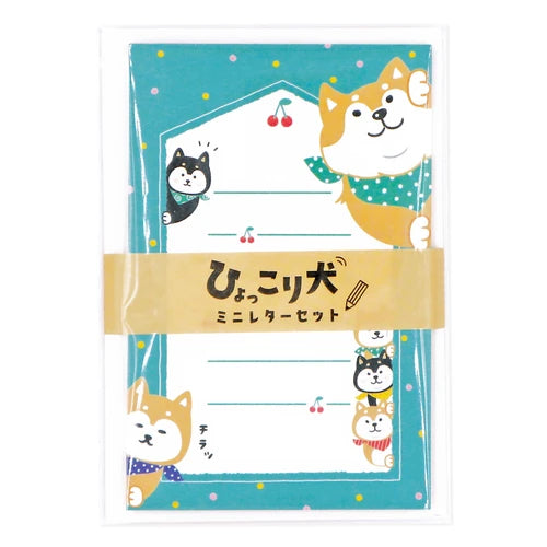 Wolrld Craft Mini letter Set Shiba Dog Made in Japan Animal Stationery Notebook